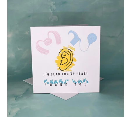 Audiologist Thank You Card: Deaf Awareness, Inclusive Design