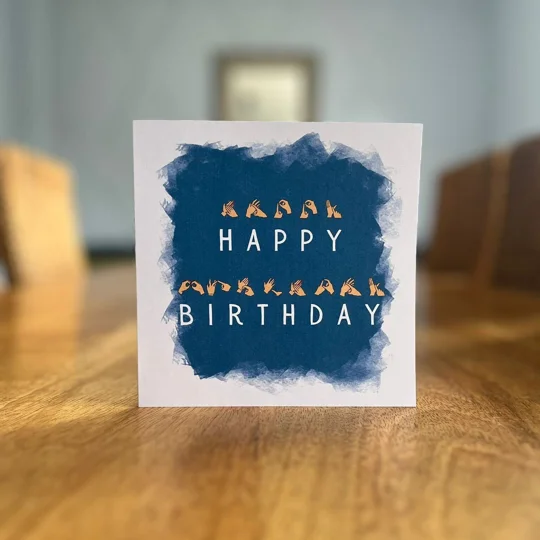BSL Fingerspelling Birthday Card: British Sign Language