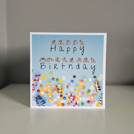BSL 'Happy Birthday' Fingerspelling Card: Inclusive Design