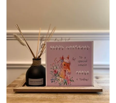 BSL 'Happy Birthday' Card: Horse Lover, British Sign Language
