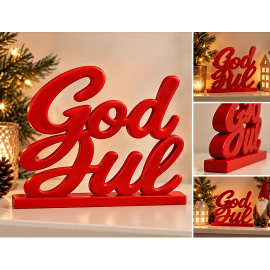 God Jul skylt