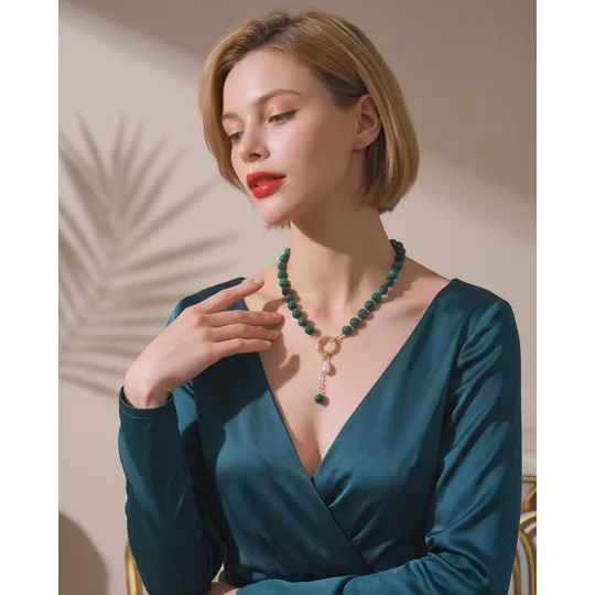 Emerald Elegance – Κολιέ με Νεφρίτη