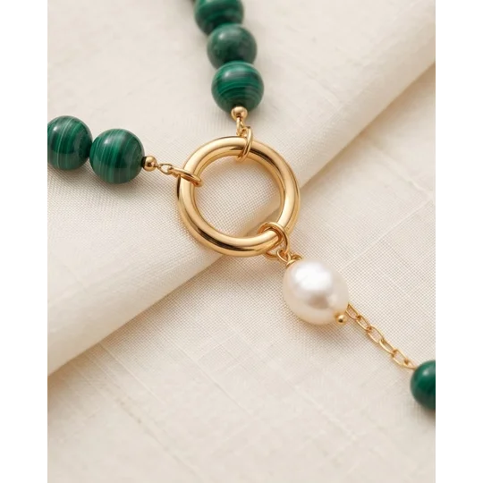 Emerald Elegance – Κολιέ με Νεφρίτη