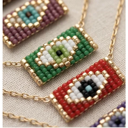 Miyuki Evil Eye – Χειροποίητο Κολιέ με Ματάκι
