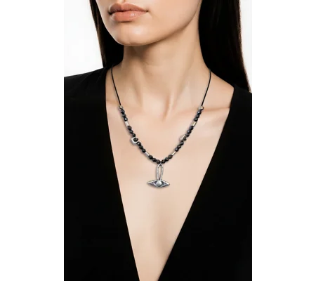 Κολιέ με Αιματίτη & Ματάκι – Hematite Evil Eye Necklace