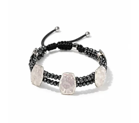 Silver Moon – Χειροποίητο Βραχιόλι με Αιματίτη / Handmade Hematite Bracelet