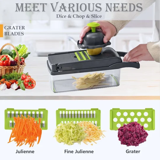 Vegetable Slicer Grater Onion Cutter Mandolin Dicer Chopper