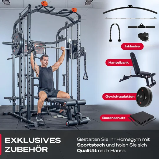 Sportstech, Smith Machine SXM150 Power Station with 100+ Exercise