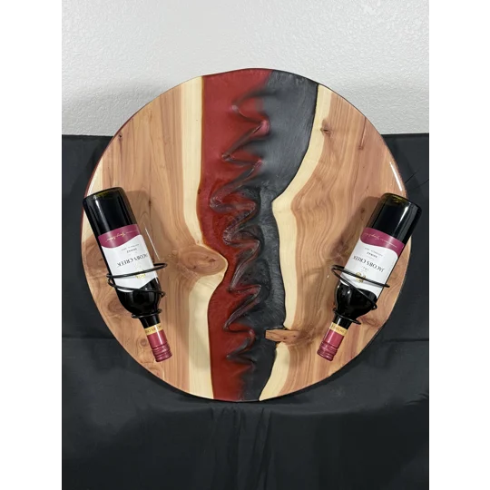 24” Cedar Live edge Wine Holder