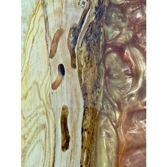 New live edge Olive wood River accent table