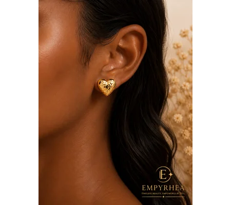 Aurelia Heart Stud Earrings