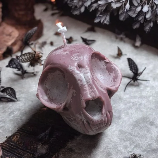 Kat Skull Candle