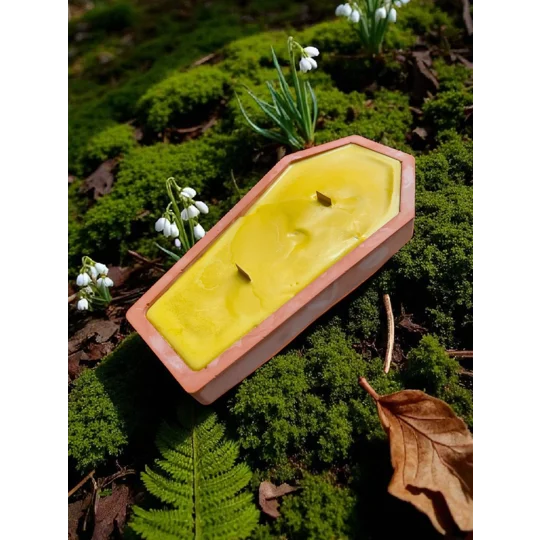 Gypsum Coffin Candle