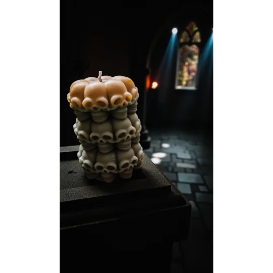 Skull Tower Candle