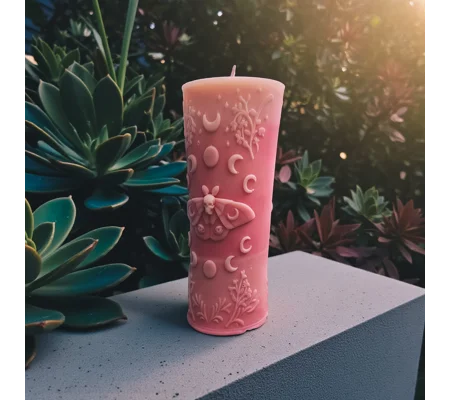 Moth Pillar Candle