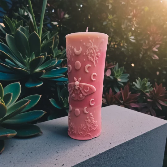 Moth Pillar Candle