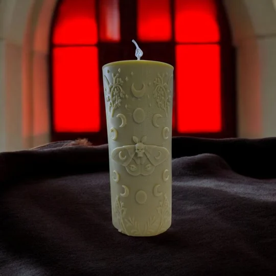 Moth Pillar Candle