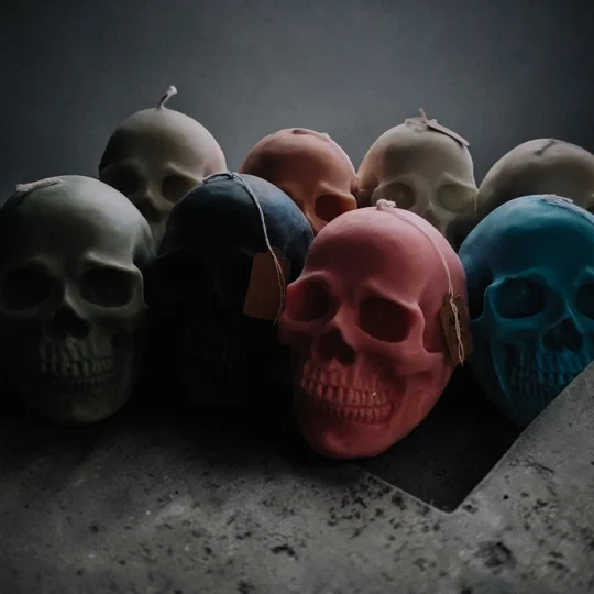 Human Skull Candle