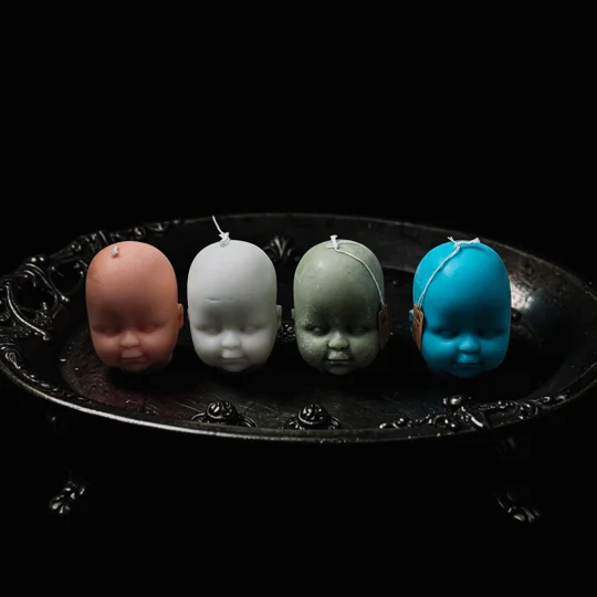 Mini Doll Head Candle