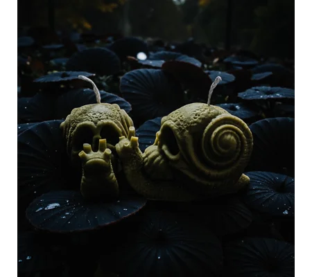 Snail Skull Candle