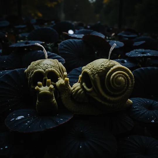 Snail Skull Candle