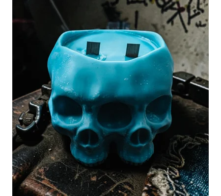 Double Skull Gypsum Candle