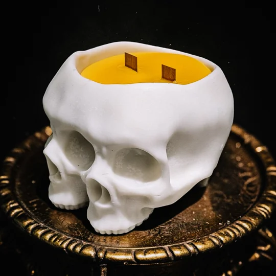 Double Wax Skull Candle