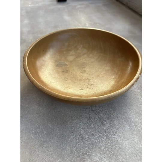 Vintage Treenware Wooden Bowl – Rustic Honey-Toned Charm