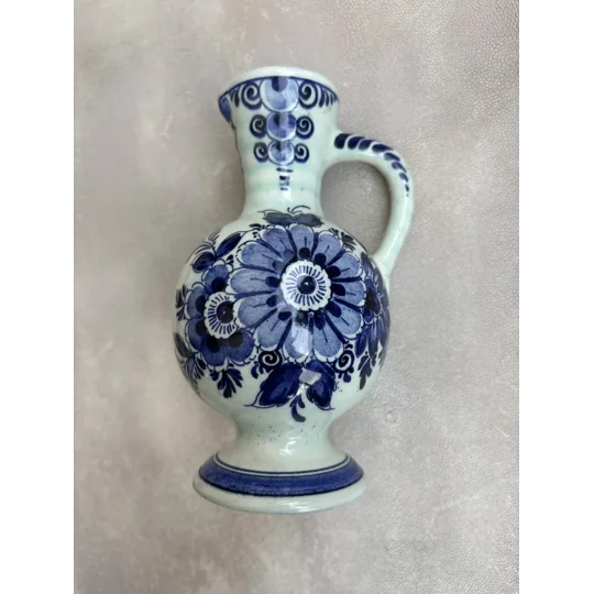 Vintage Hand-Painted Delfts Blauw Mini Jug
