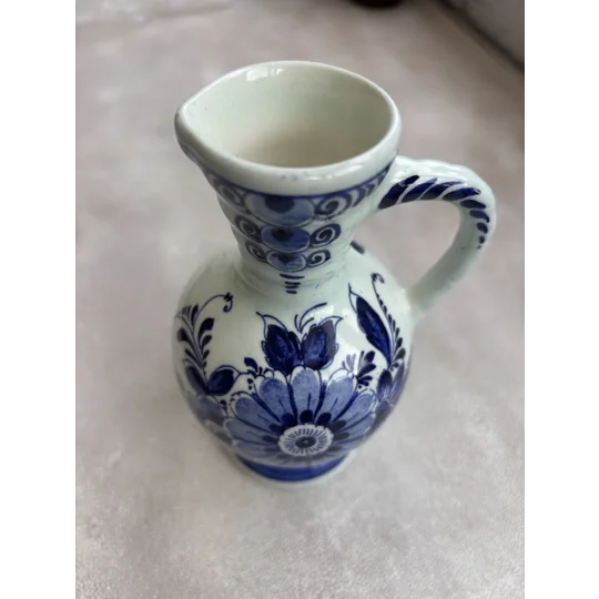 Vintage Hand-Painted Delfts Blauw Mini Jug