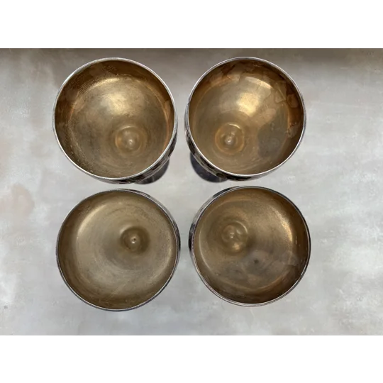 Vintage Hammered Goblets – Set of 4