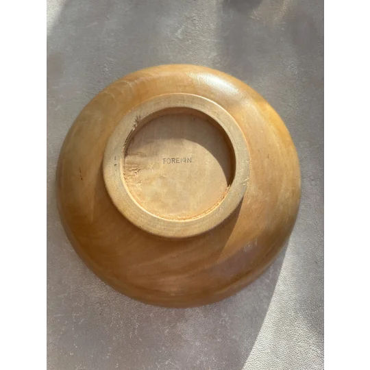 Vintage Treenware Wooden Bowl – Rustic Honey-Toned Charm