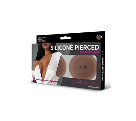 Peekaboos Silicone Pierced Nipple Covers Brown