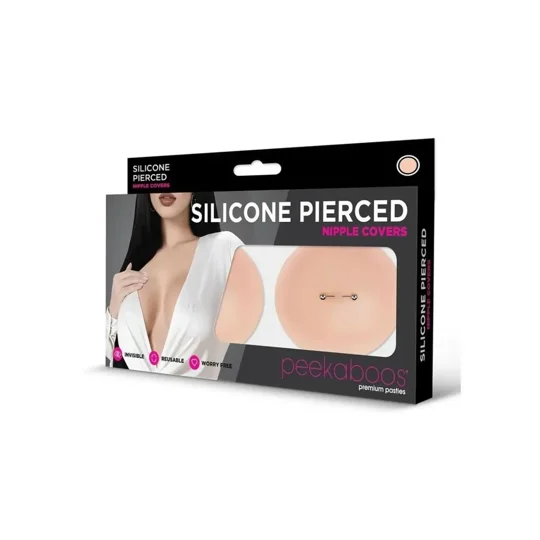 Peekaboos Silicone Pierced Nipple Covers Flesh