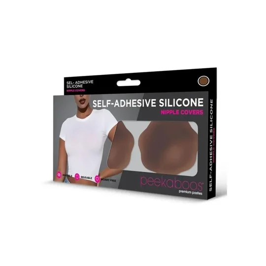 Peekaboos Self Adhesive Silicone Nipple Covers Brown