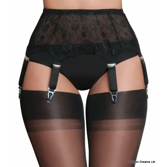 6 Strap Lace Suspender Belt