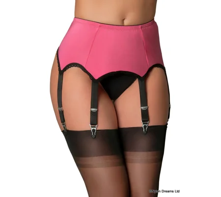 6 Strap Pink Suspender Belt