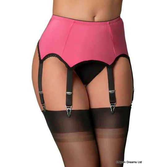 6 Strap Pink Suspender Belt
