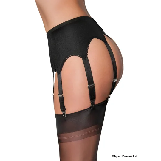 8 Strap Suspender Belt Lace Front Panel