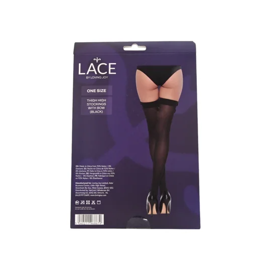 Lace by LJ Thigh High Stockings with Bow