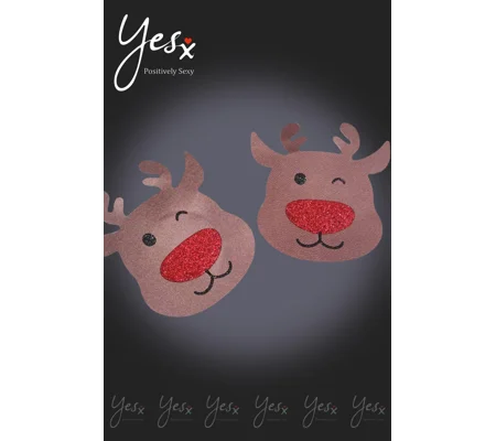 YesX YX960 Brown/Red Reindeer Nipple Covers