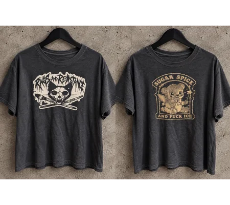 Rags & Resistance Cat Skull Logo Tee