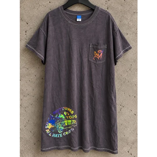 Viva & Pyro Colorful Art Pocket T-Shirt Dress