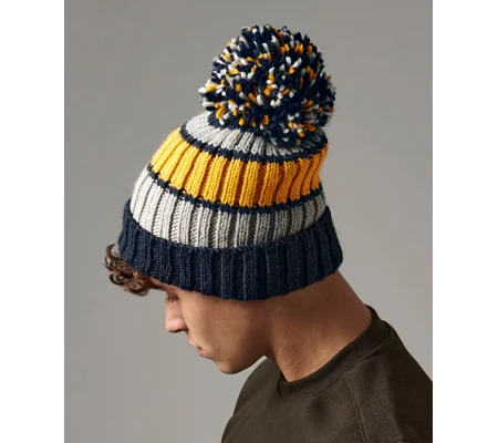 Beechfield Hygge striped beanie