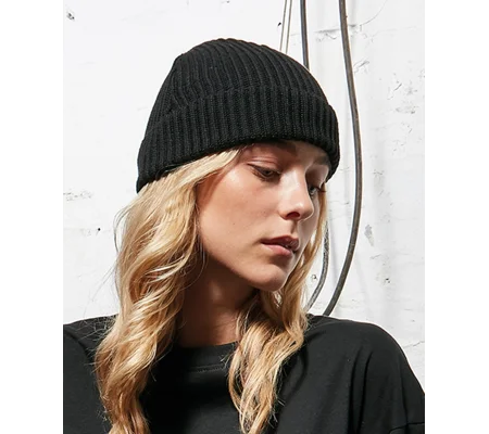 Build Your Brand Recycled yarn fisherman beanie
