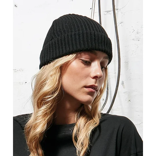 Build Your Brand Recycled yarn fisherman beanie