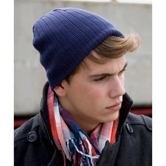 Result Winter Essentials Cotton knitted beanie hat