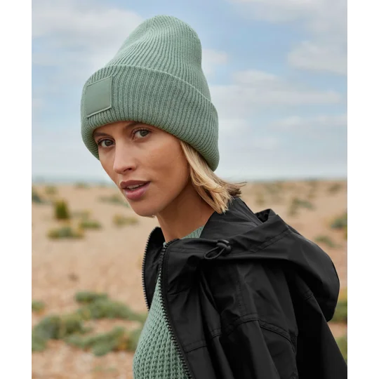 Beechfield Deep-cuffed tonal patch beanie