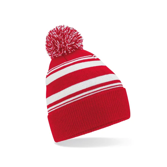 Beechfield Striped fan beanie