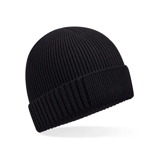 Beechfield Organic cotton engineered patch beanie